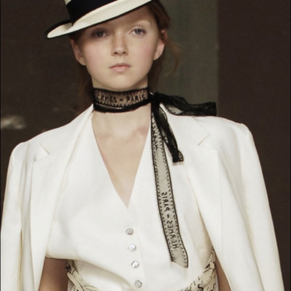 Rare Hermes Lace Twilly Runway SS 2006 Orange